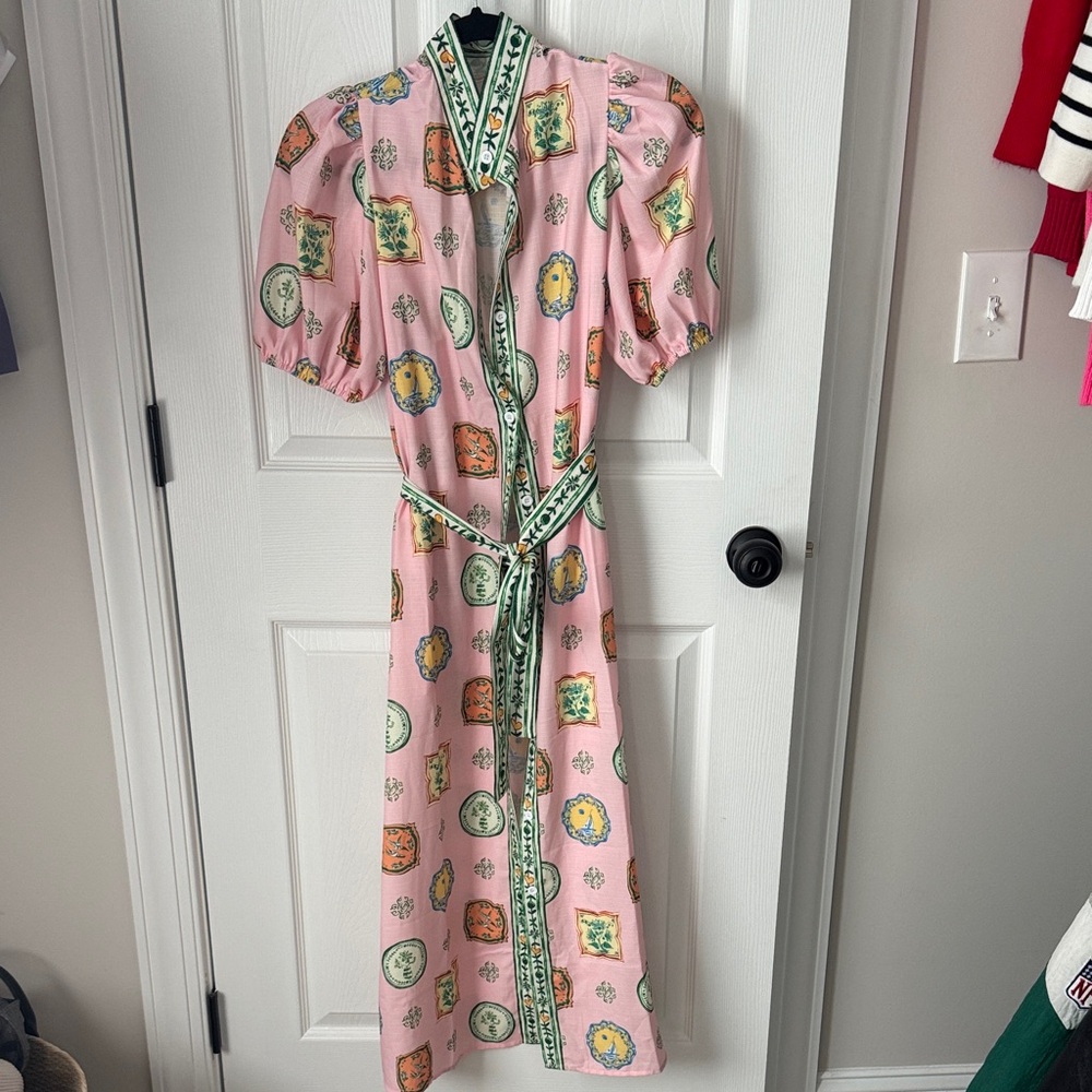 Pink Patterned Women's Dress